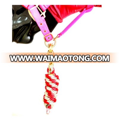 Nylon Horse Halter with Colored Beads Polyester rope halter